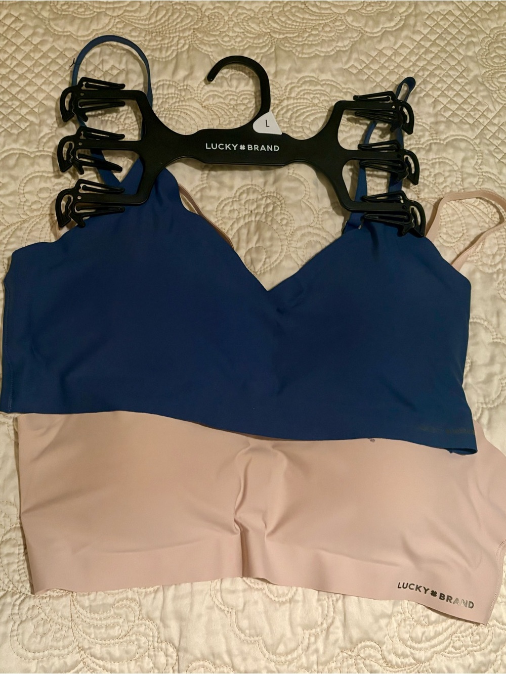 NEW | 2 Lucky Brand Bralette Tops in Navy and Blush